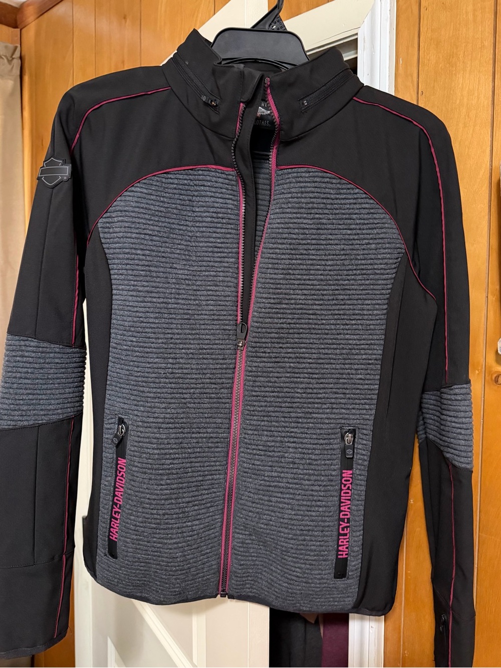 Harley-Davidson Woman’s Mixed Media Textured Knit Jacket -97409-20VW